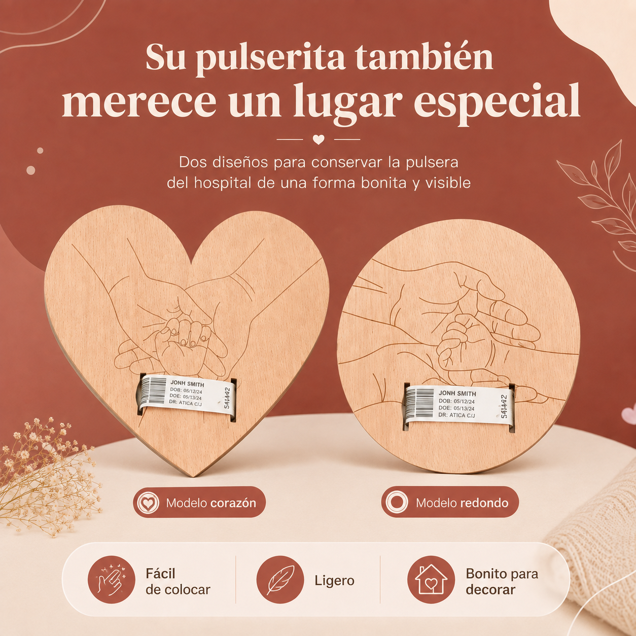 Marco para Ecografía y Pulsera de Nacimiento