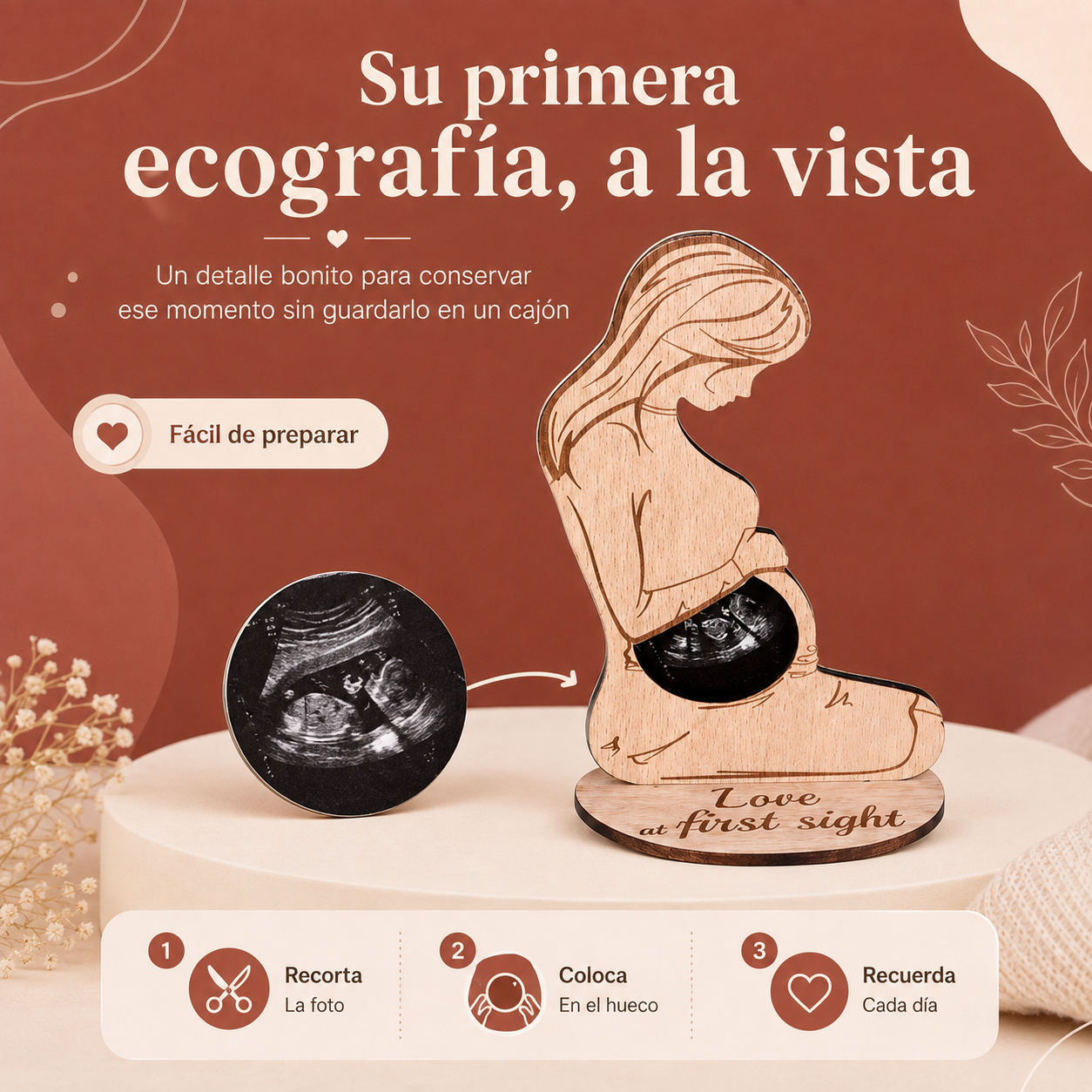 Marco para Ecografía y Pulsera de Nacimiento