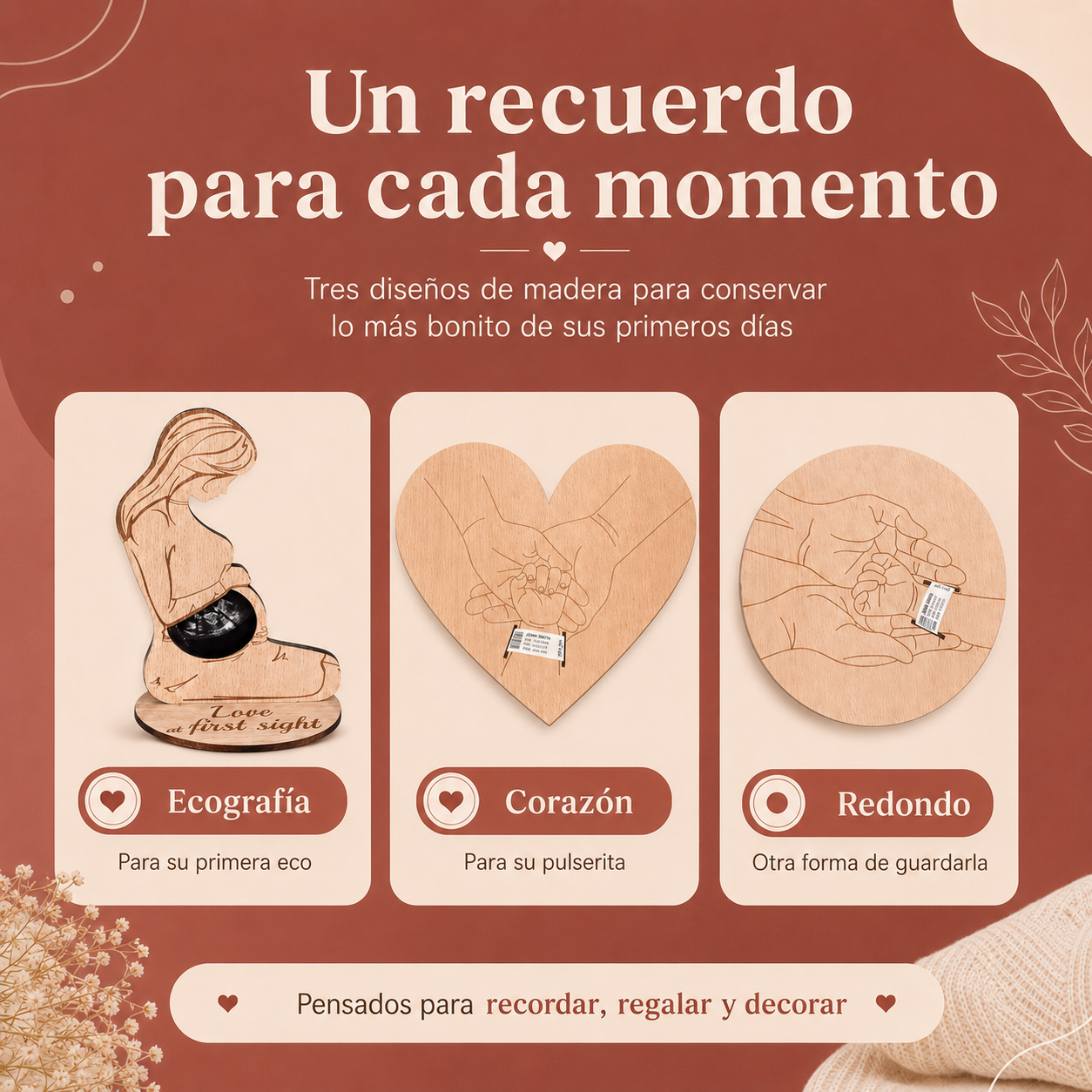 Marco para Ecografía y Pulsera de Nacimiento