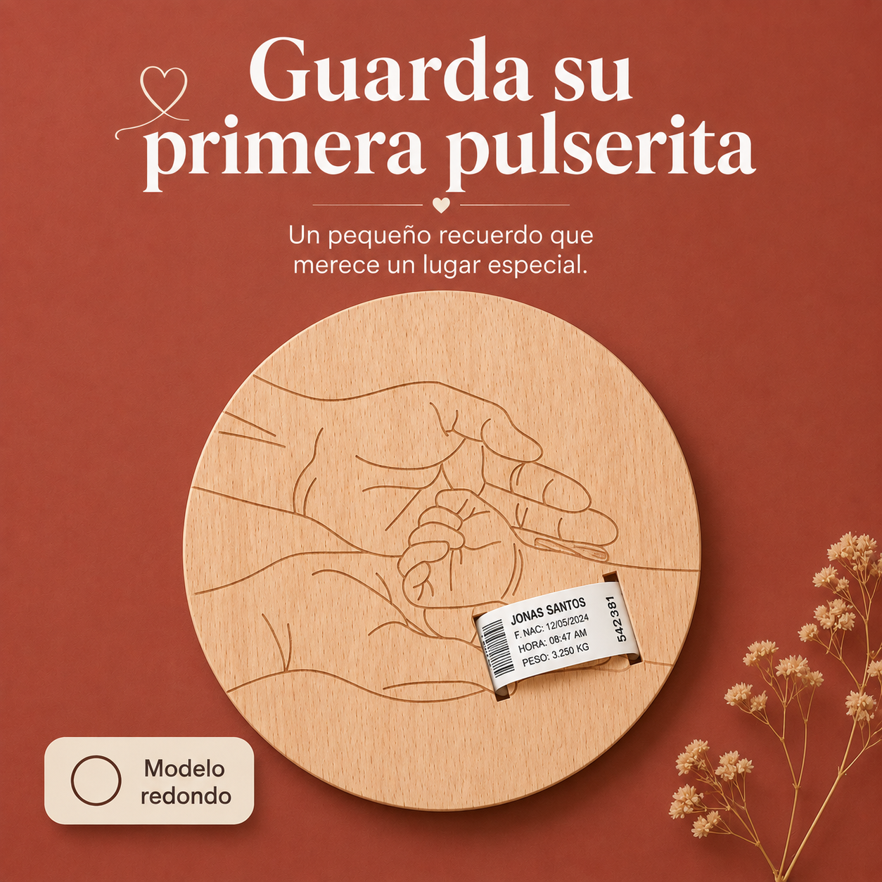 Marco para Ecografía y Pulsera de Nacimiento
